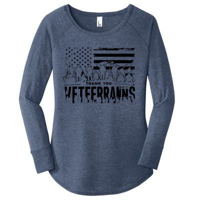 Red Friday Veterans Girls Memorial Day Kids Patriotic Women Women's Perfect Tri Tunic Long Sleeve Shirt