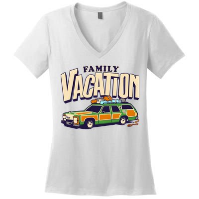 Roadtrip! Family Vacation Griswold Station Wago Women's V-Neck T-Shirt
