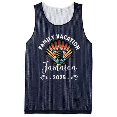 Retro Family Vacation Jamaica 2025 Beach Turtle Mesh Reversible Basketball Jersey Tank