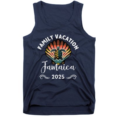 Retro Family Vacation Jamaica 2025 Beach Turtle Tank Top