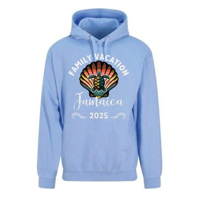 Retro Family Vacation Jamaica 2025 Beach Turtle Unisex Surf Hoodie