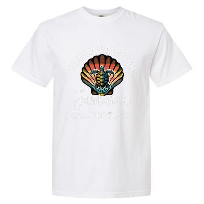 Retro Family Vacation Jamaica 2025 Beach Turtle Garment-Dyed Heavyweight T-Shirt