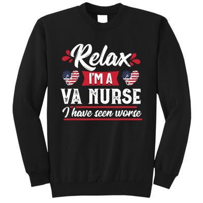 Relax Funny VA Nurse Veteran Nursing Gift Sweatshirt