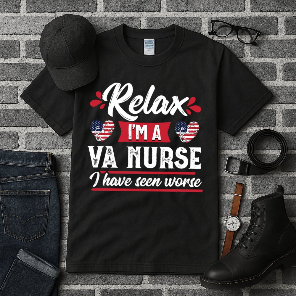 Relax Funny VA Nurse Veteran Nursing Gift Tall T-Shirt