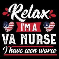Relax Funny VA Nurse Veteran Nursing Gift Backpack