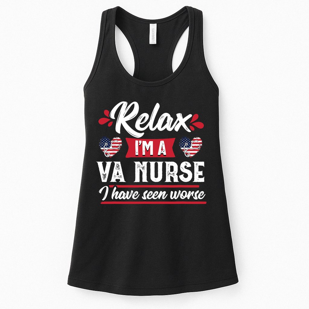 Relax Funny VA Nurse Veteran Nursing Gift Womens Tank Top