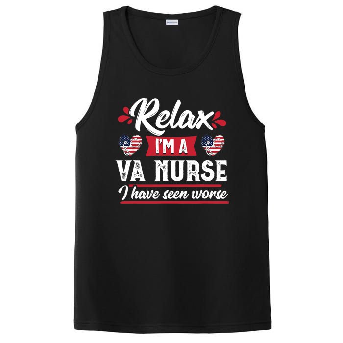 Relax Funny VA Nurse Veteran Nursing Gift PosiCharge Competitor Tank