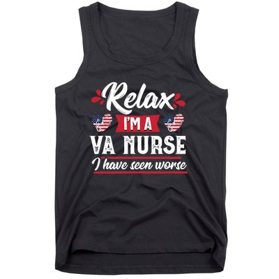 Relax Funny VA Nurse Veteran Nursing Gift Tank Top