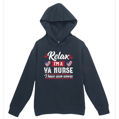 Relax Funny VA Nurse Veteran Nursing Gift Urban Pullover Hoodie