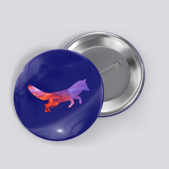 Red Fox With Evening Red Fox Gift Button