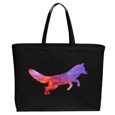 Red Fox With Evening Red Fox Gift Cotton Canvas Jumbo Tote