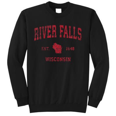 River Falls Wisconsin Wi Vintage Sports Design Sweatshirt