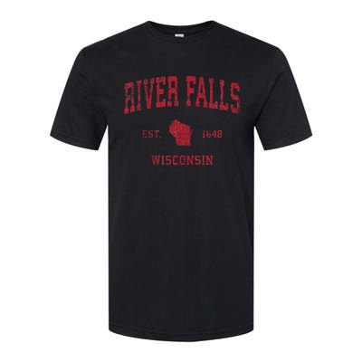 River Falls Wisconsin Wi Vintage Sports Design Softstyle CVC T-Shirt