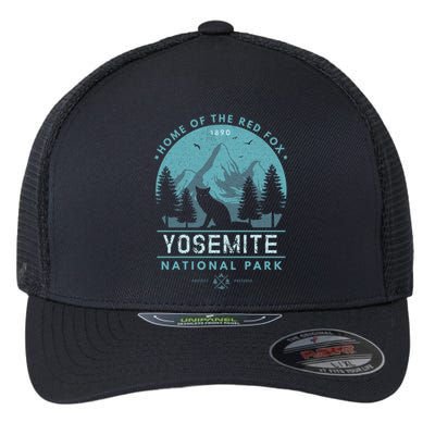 Red Fox Wilderness Gift Yosemite National Park California Flexfit Unipanel Trucker Cap