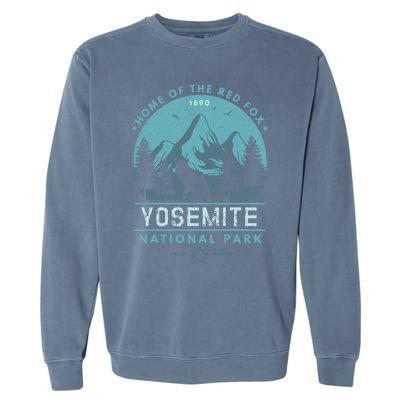 Red Fox Wilderness Gift Yosemite National Park California Garment-Dyed Sweatshirt