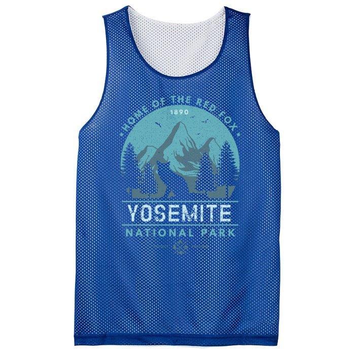 Red Fox Wilderness Gift Yosemite National Park California Mesh Reversible Basketball Jersey Tank