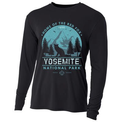 Red Fox Wilderness Gift Yosemite National Park California Cooling Performance Long Sleeve Crew