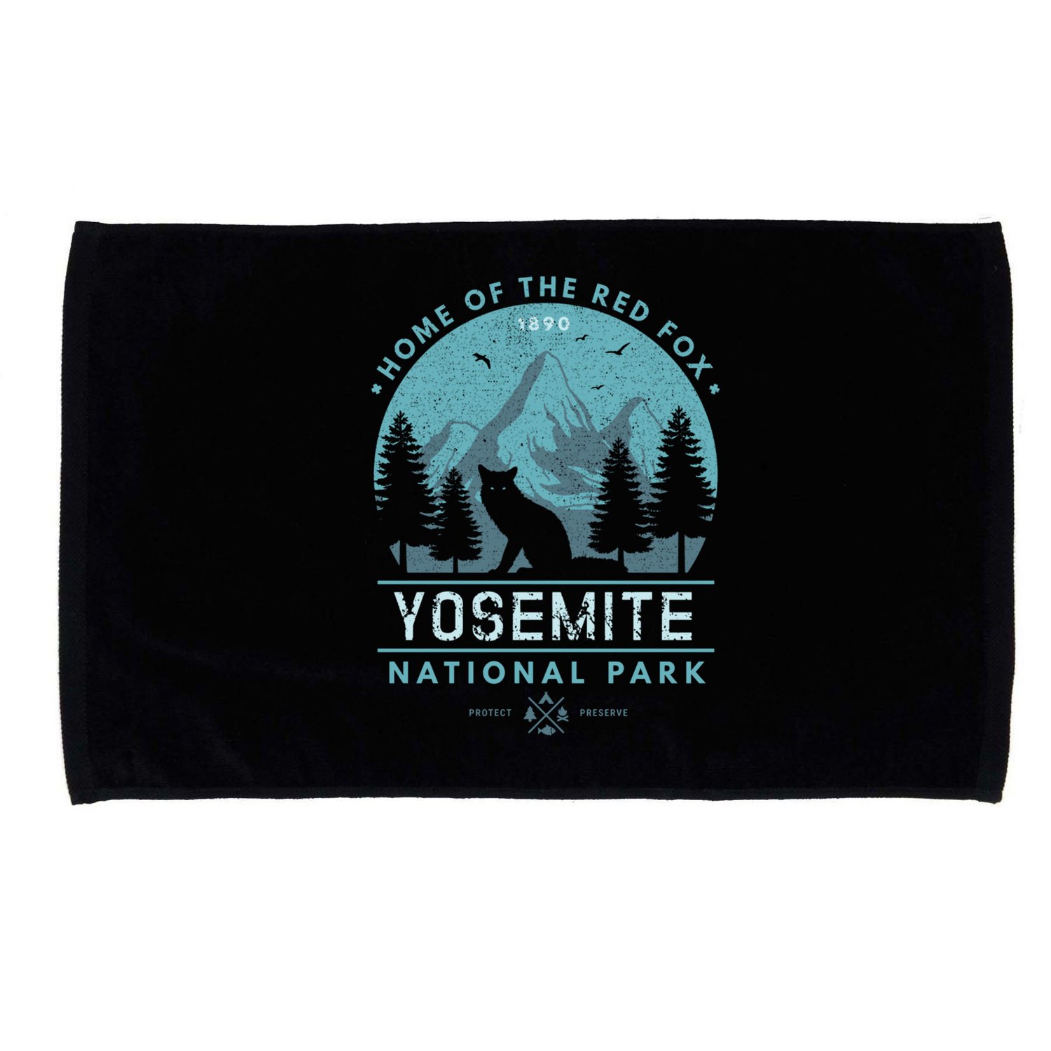 Red Fox Wilderness Gift Yosemite National Park California Microfiber Hand Towel
