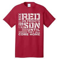 Red Friday Wear Red for My Son Vintage Military Soldier Dad Tall T-Shirt