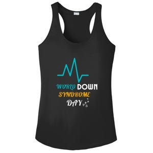 Relaxed Fit World Down Syndrom Day Gift Ladies PosiCharge Competitor Racerback Tank