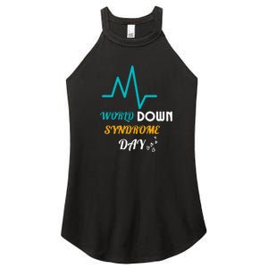 Relaxed Fit World Down Syndrom Day Gift Women's Perfect Tri Rocker Tank