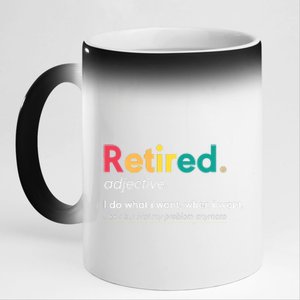 Retirement For Women Funny Retirement For Men 11oz Black Color Changing Mug