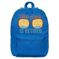 Retirement For Women This Chick Is Retired Funny Retirement Gift 16 in Basic Backpack