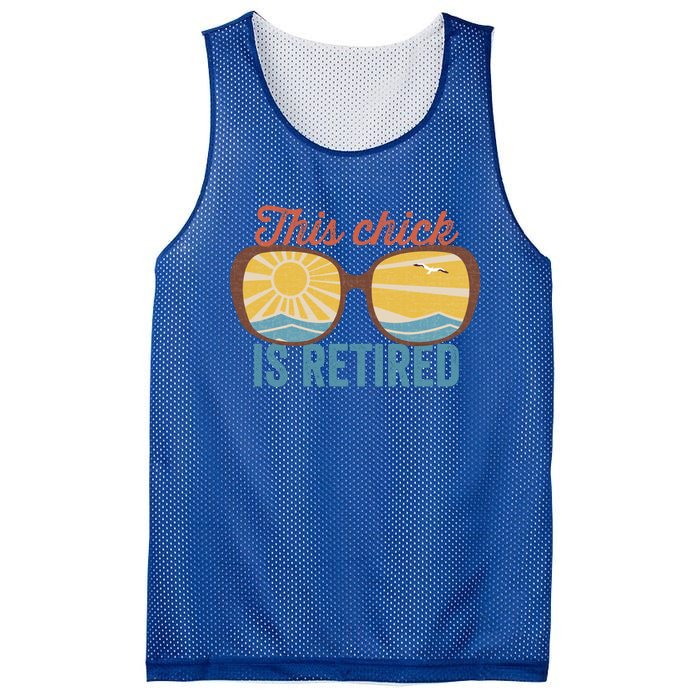 Retirement For Women This Chick Is Retired Funny Retirement Gift Mesh Reversible Basketball Jersey Tank