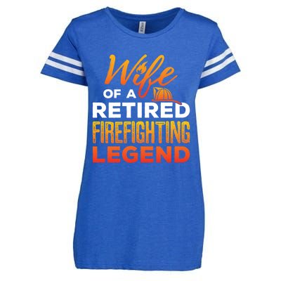 Retired Firefighter Wife Fire Retiret Fire Captain Gift Enza Ladies Jersey Football T-Shirt