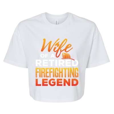 Retired Firefighter Wife Fire Retiret Fire Captain Gift Bella+Canvas Jersey Crop Tee