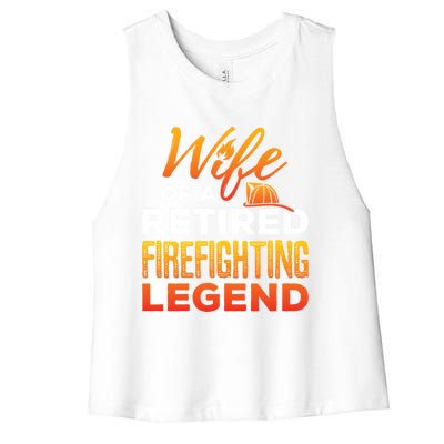 Retired Firefighter Wife Fire Retiret Fire Captain Gift Women's Racerback Cropped Tank