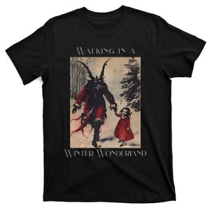 Retro Funny Walking In A Winter Wonderland Merry Christmas T-Shirt