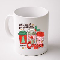 Retro Funny Xmas All I Want For Christmas Is More Coffee Coffee Mug