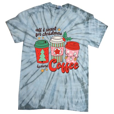 Retro Funny Xmas Coffee Lover Gift Tie-Dye T-Shirt