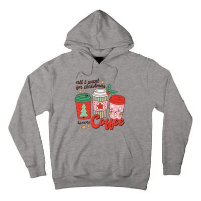 Retro Funny Xmas Coffee Lover Gift Tall Hoodie