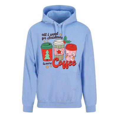 Retro Funny Xmas Coffee Lover Gift Unisex Surf Hoodie