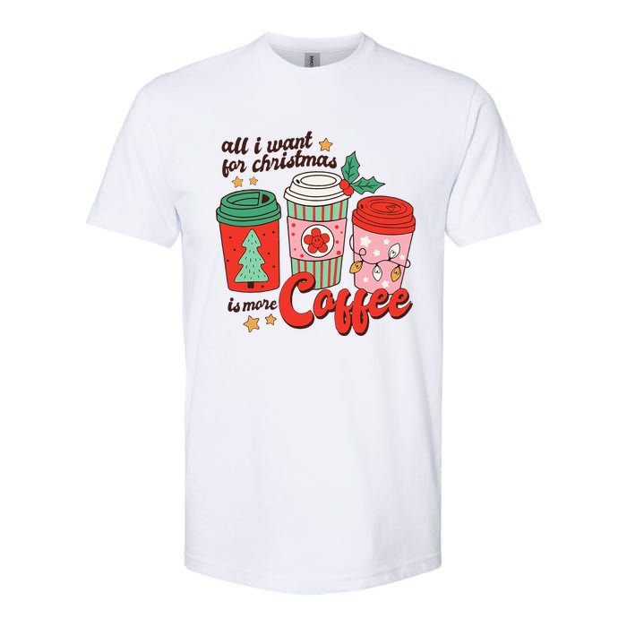 Retro Funny Xmas Coffee Lover Gift Softstyle CVC T-Shirt