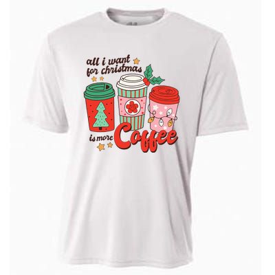 Retro Funny Xmas Coffee Lover Gift Cooling Performance Crew T-Shirt