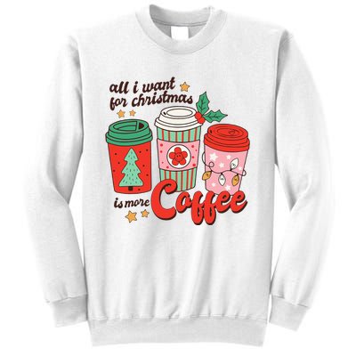 Retro Funny Xmas Coffee Lover Gift Sweatshirt