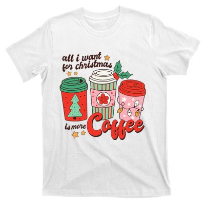 Retro Funny Xmas Coffee Lover Gift T-Shirt