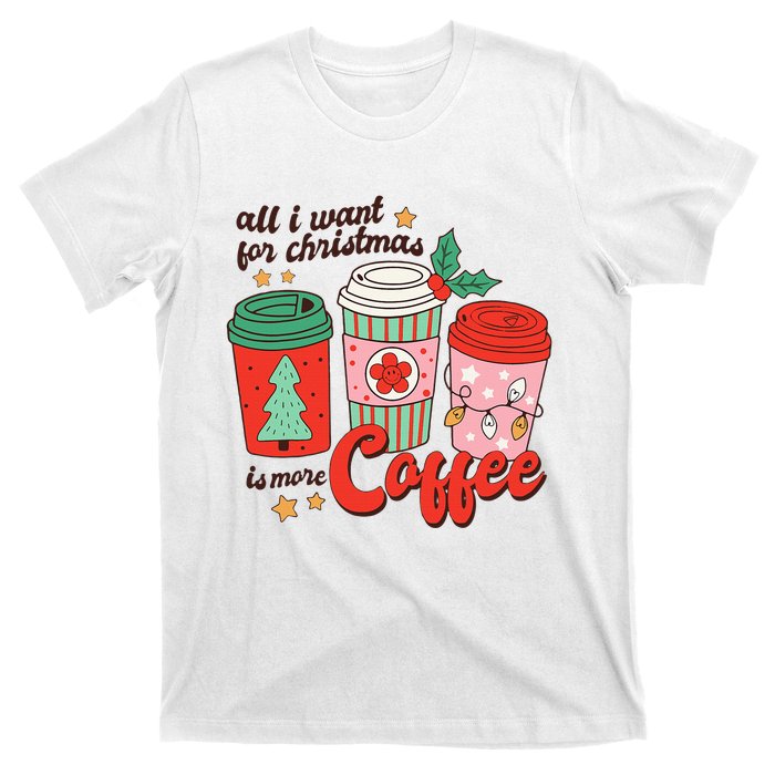 Retro Funny Xmas Coffee Lover Gift T-Shirt