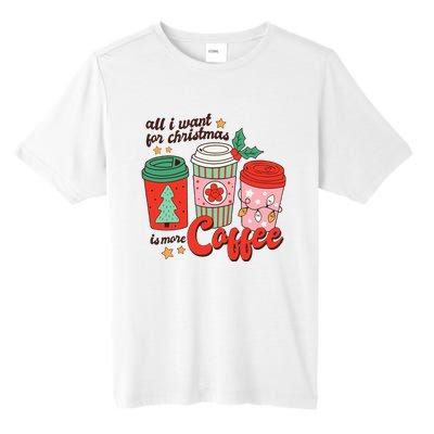 Retro Funny Xmas Coffee Lover Gift Tall Fusion ChromaSoft Performance T-Shirt