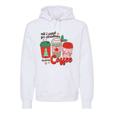 Retro Funny Xmas Coffee Lover Gift Premium Hoodie