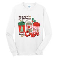 Retro Funny Xmas Coffee Lover Gift Tall Long Sleeve T-Shirt