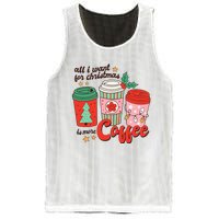 Retro Funny Xmas Coffee Lover Gift Mesh Reversible Basketball Jersey Tank