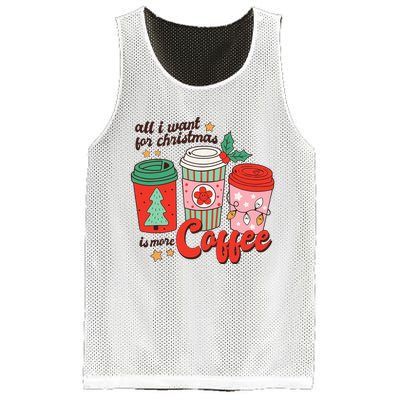 Retro Funny Xmas Coffee Lover Gift Mesh Reversible Basketball Jersey Tank