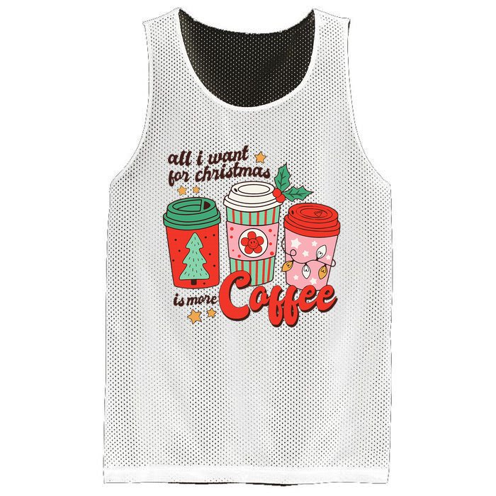 Retro Funny Xmas Coffee Lover Gift Mesh Reversible Basketball Jersey Tank