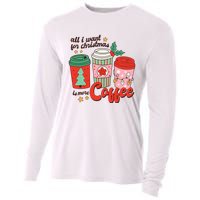 Retro Funny Xmas Coffee Lover Gift Cooling Performance Long Sleeve Crew