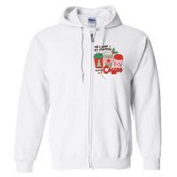 Retro Funny Xmas Coffee Lover Gift Full Zip Hoodie