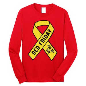 Red Friday Yellow Ribbon Military Son Long Sleeve Shirt